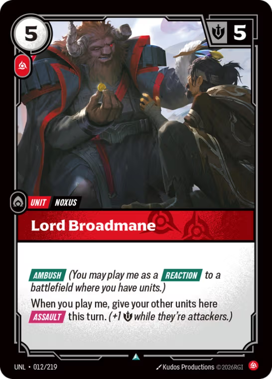 Lord Broadmane UNL-012/219