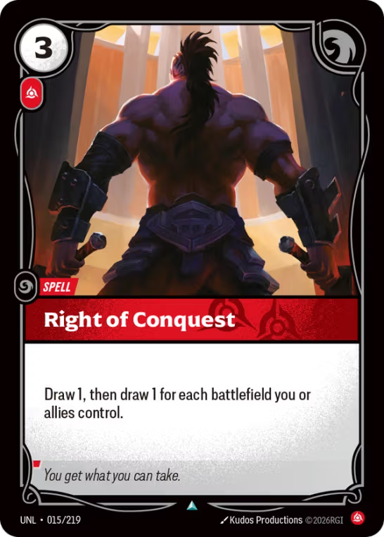 Right of Conquest UNL-015/219