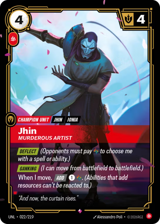 Jhin, Murderous Artist UNL-022/219