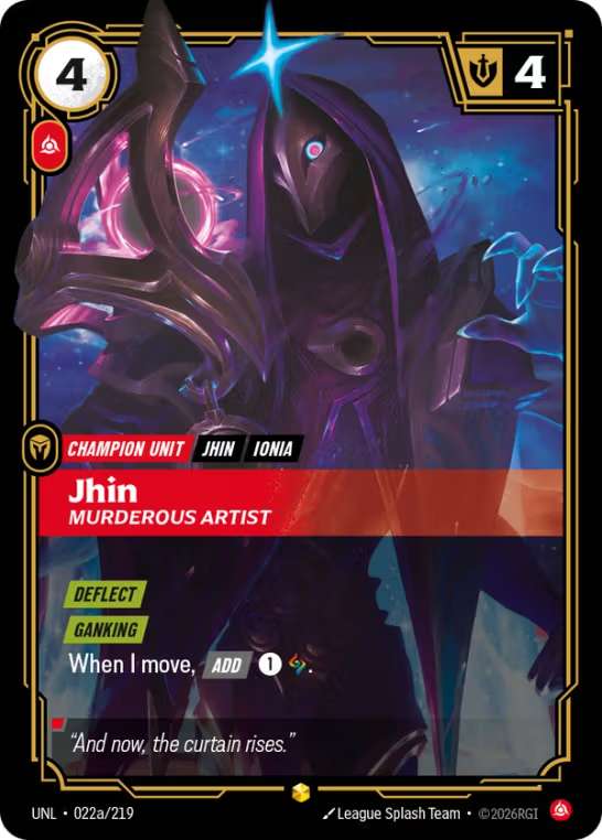 Jhin, Murderous Artist UNL-022a/219
