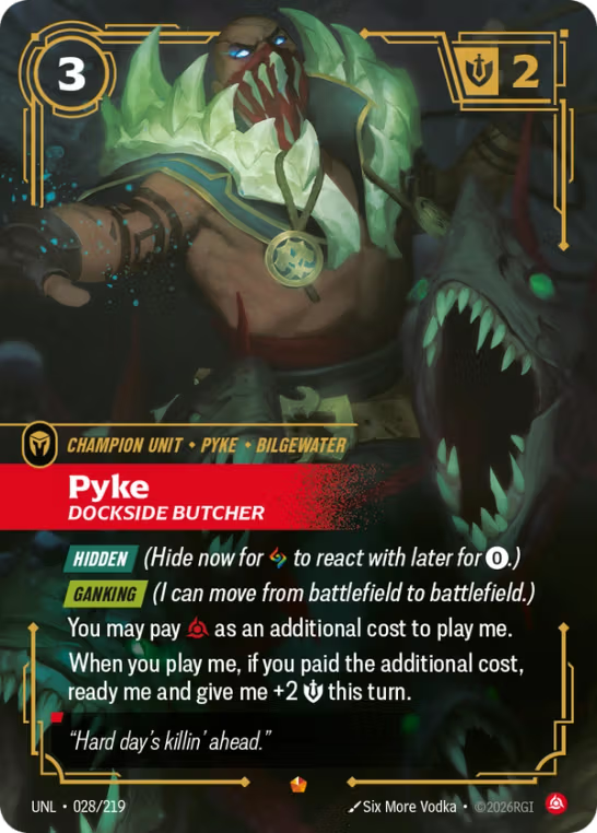 Pyke, Dockside Butcher UNL-028/219