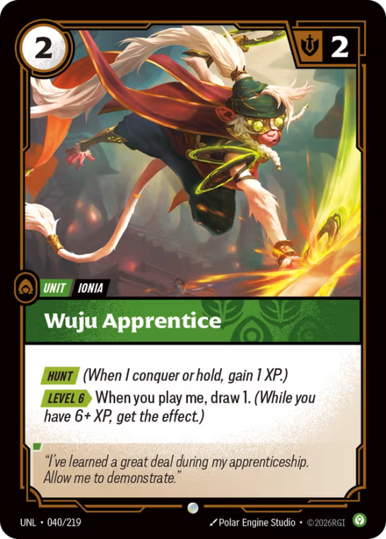 Wuju Apprentice UNL-040/219