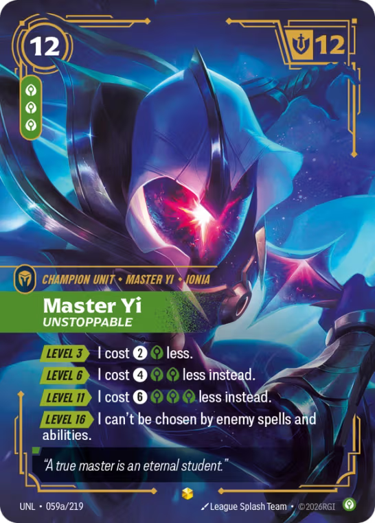 Master Yi, Unstoppable UNL-059a/219