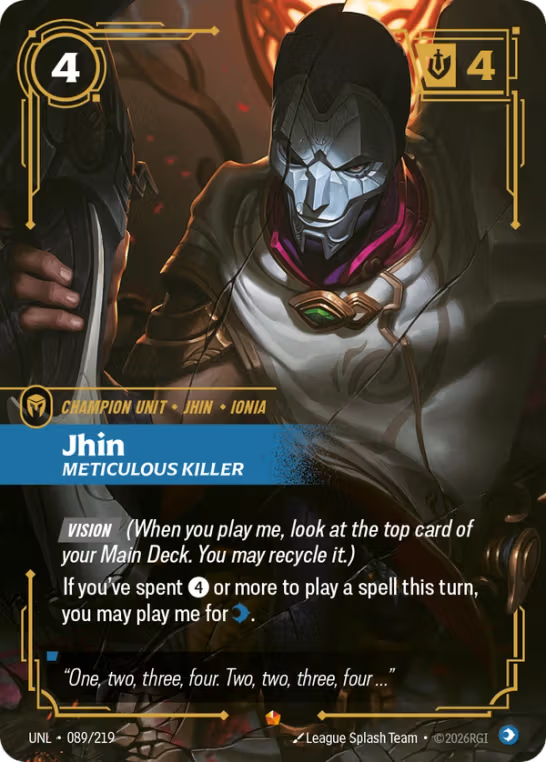 Jhin, Meticulous Killer UNL-089/219