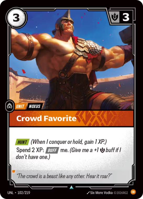 Crowd Favorite UNL-102/219