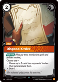 Disposal Order UNL-103/219