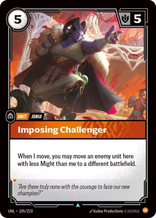 Imposing Challenger UNL-105/219