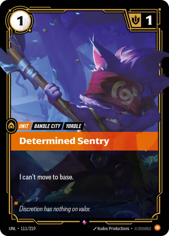 Determined Sentry UNL-111/219