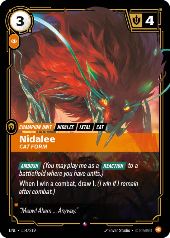 Nidalee, Cat Form UNL-114/219