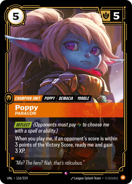 Poppy, Paragon UNL-116/219