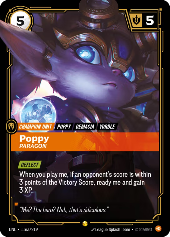 Poppy, Paragon UNL-116a/219
