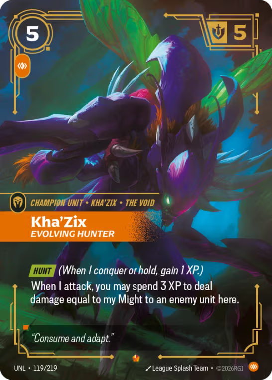 Kha'Zix, Evolving Hunter UNL-119/219