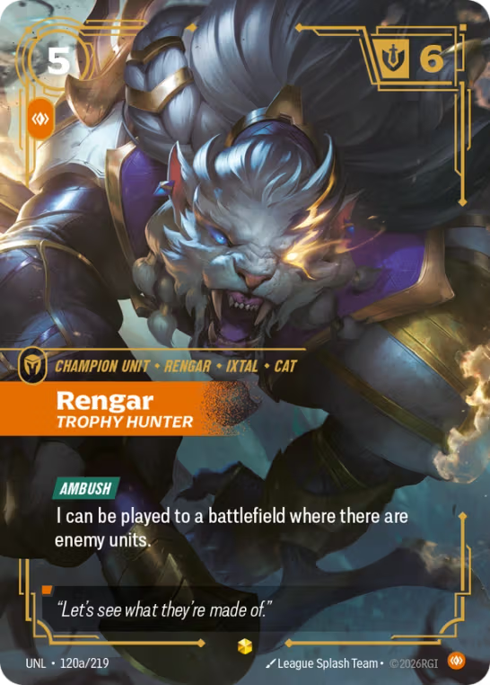 Rengar, Trophy Hunter UNL-120a/219