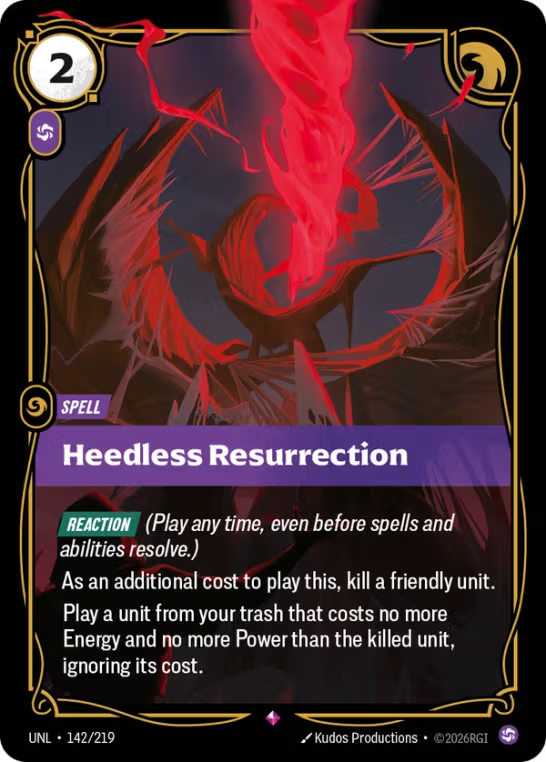 Heedless Resurrection UNL-142/219
