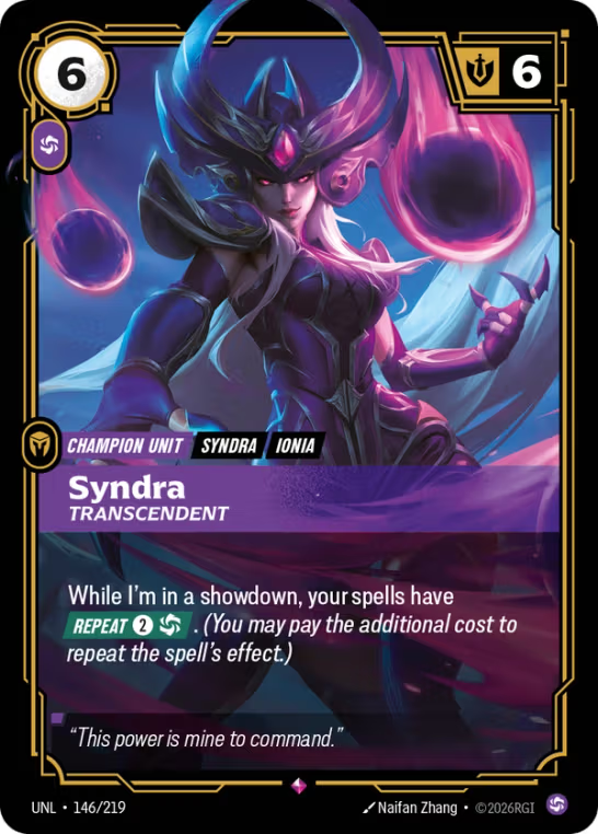 Syndra, Transcendent UNL-146/219