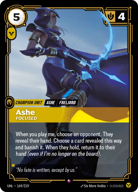 Ashe, Focused UNL-169/219