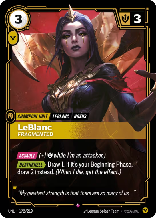 LeBlanc, Fragmented UNL-172/219