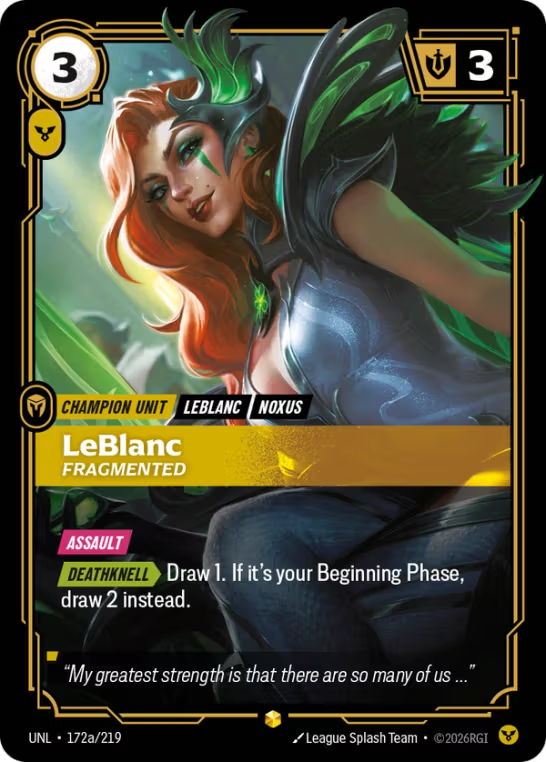 LeBlanc, Fragmented UNL-172a/219