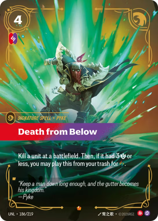 Death from Below UNL-186/219