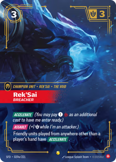 Rek'Sai, Breacher SFD-029a/221