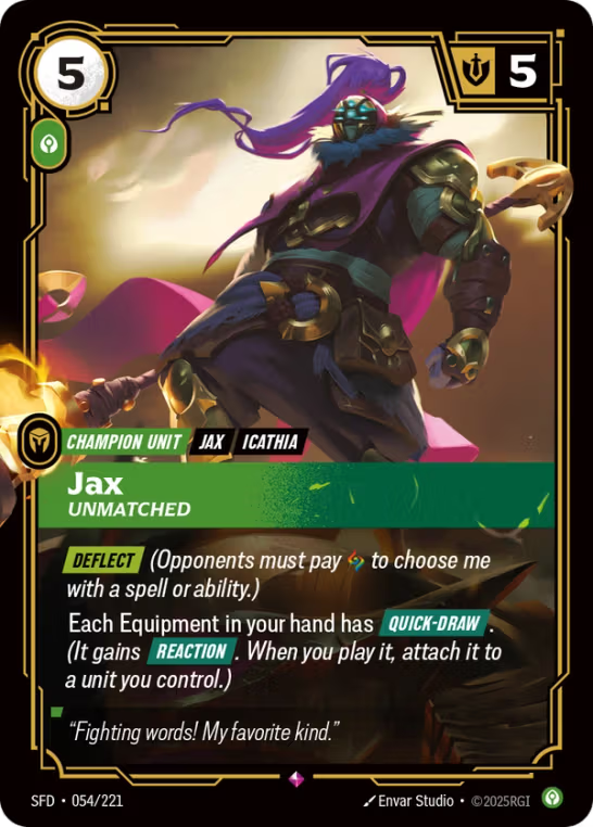 Jax, Unmatched SFD-054/221