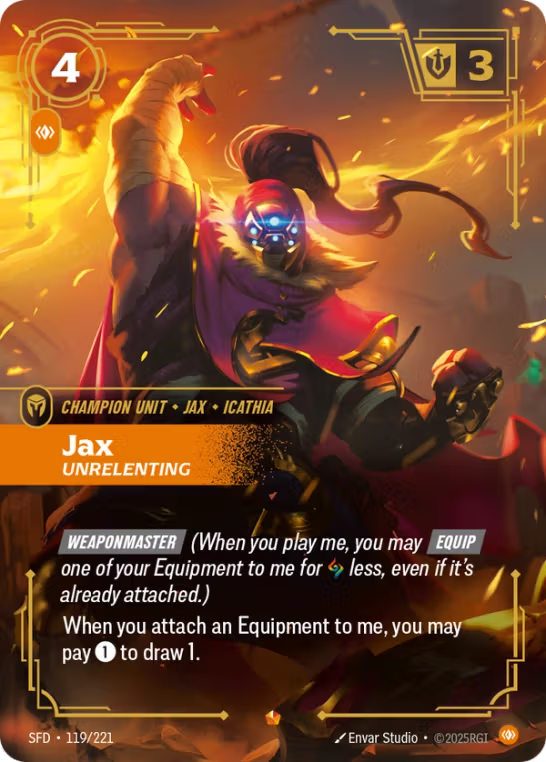 Jax, Unrelenting SFD-119/221