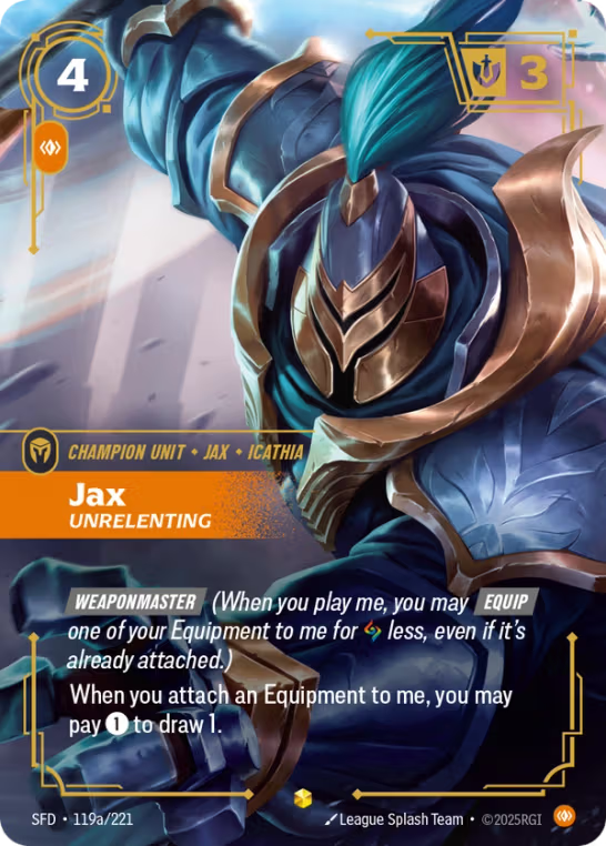 Jax, Unrelenting SFD-119a/221