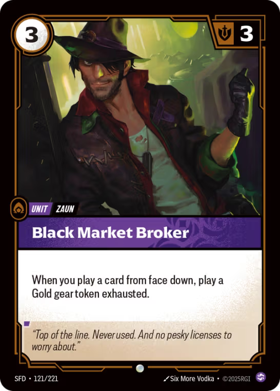 Black Market Broker SFD-121/221