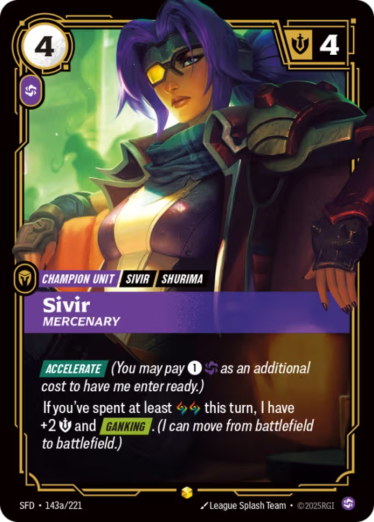 Sivir, Mercenary SFD-143a/221