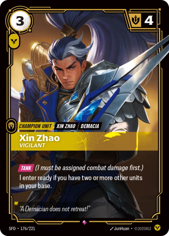 Xin Zhao, Vigilant SFD-176/221