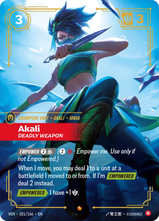 Akali, Deadly Weapon VEN-021/166