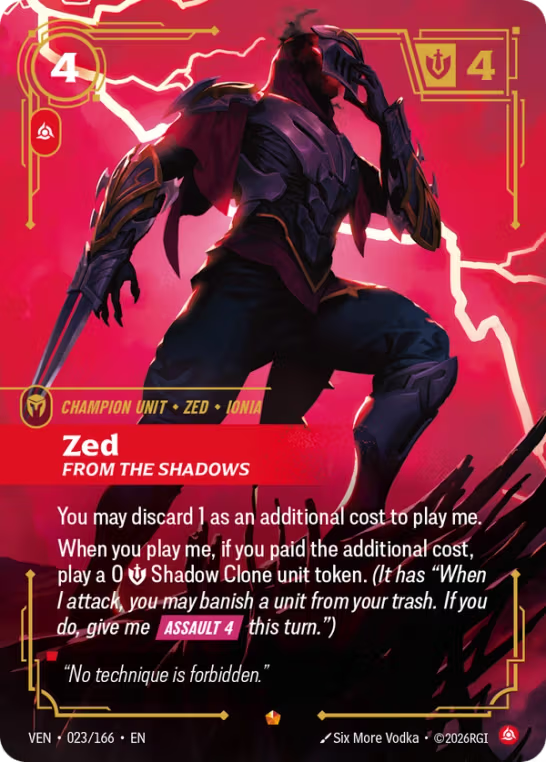 Zed, From the Shadows VEN-023/166