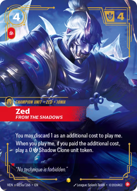 Zed, From the Shadows VEN-023a/166