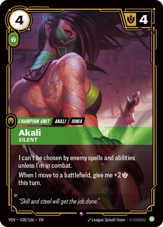 Akali, Silent VEN-038/166