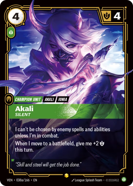 Akali, Silent VEN-038a/166